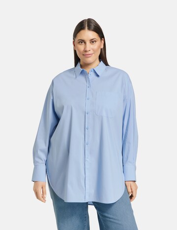 SAMOON Blouse in Blue: front