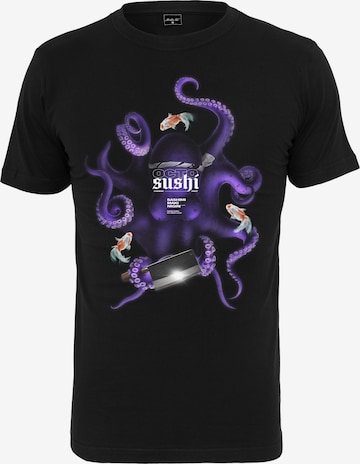 MT Men Shirt 'Octopus Sushi' in Black: front