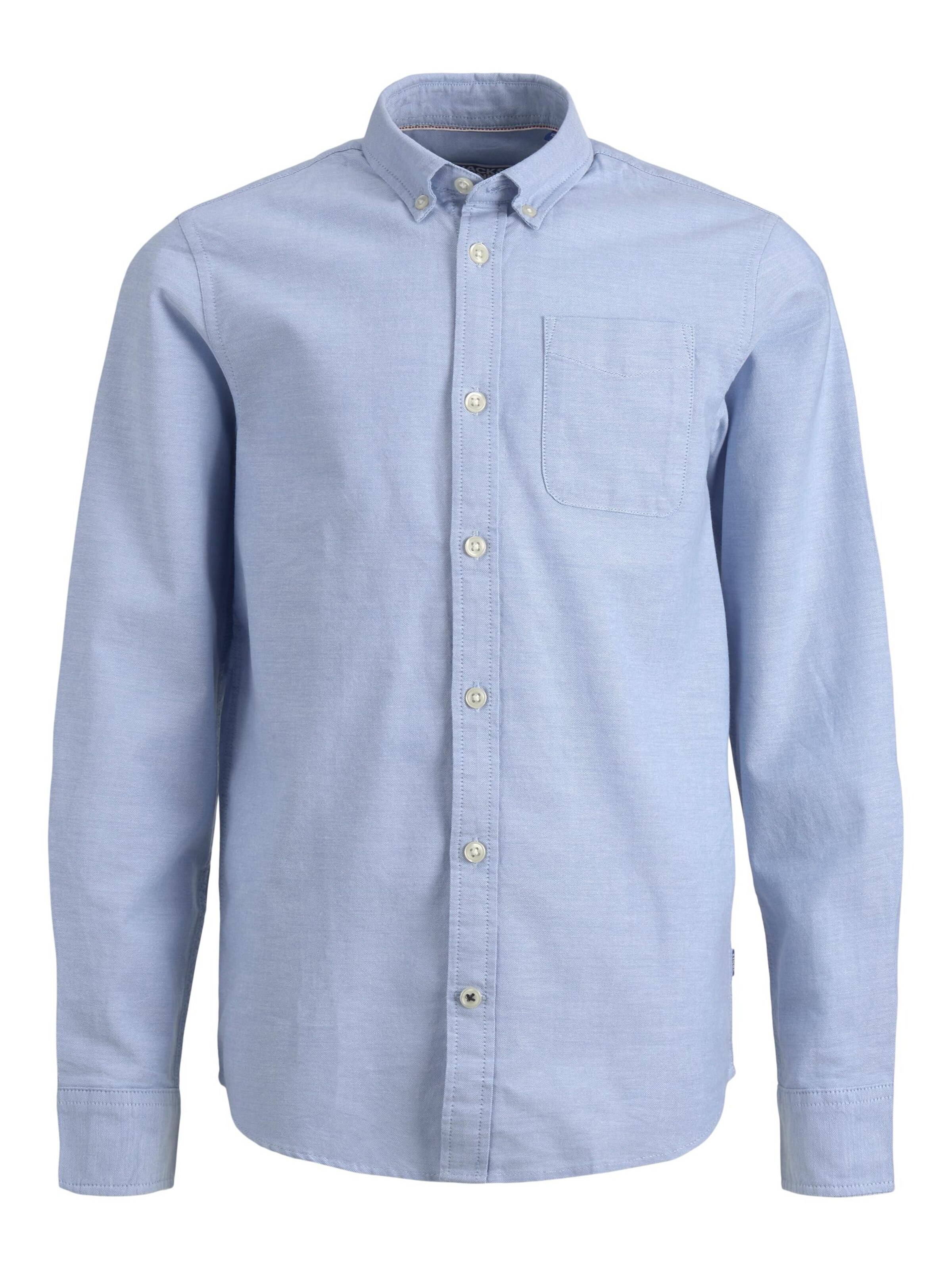 Jack & Jones Junior - Ajuste regular Camisa en azul: frente