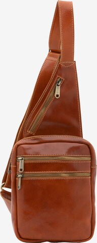 Borsa a tracolla 'Borsa a tracolla uomo in vera pelle - Made in Italy' di I Fratelli in beige: frontale