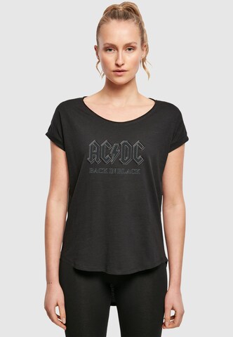 F4NT4STIC - Camiseta 'ACDC Back in Black' en negro: frente