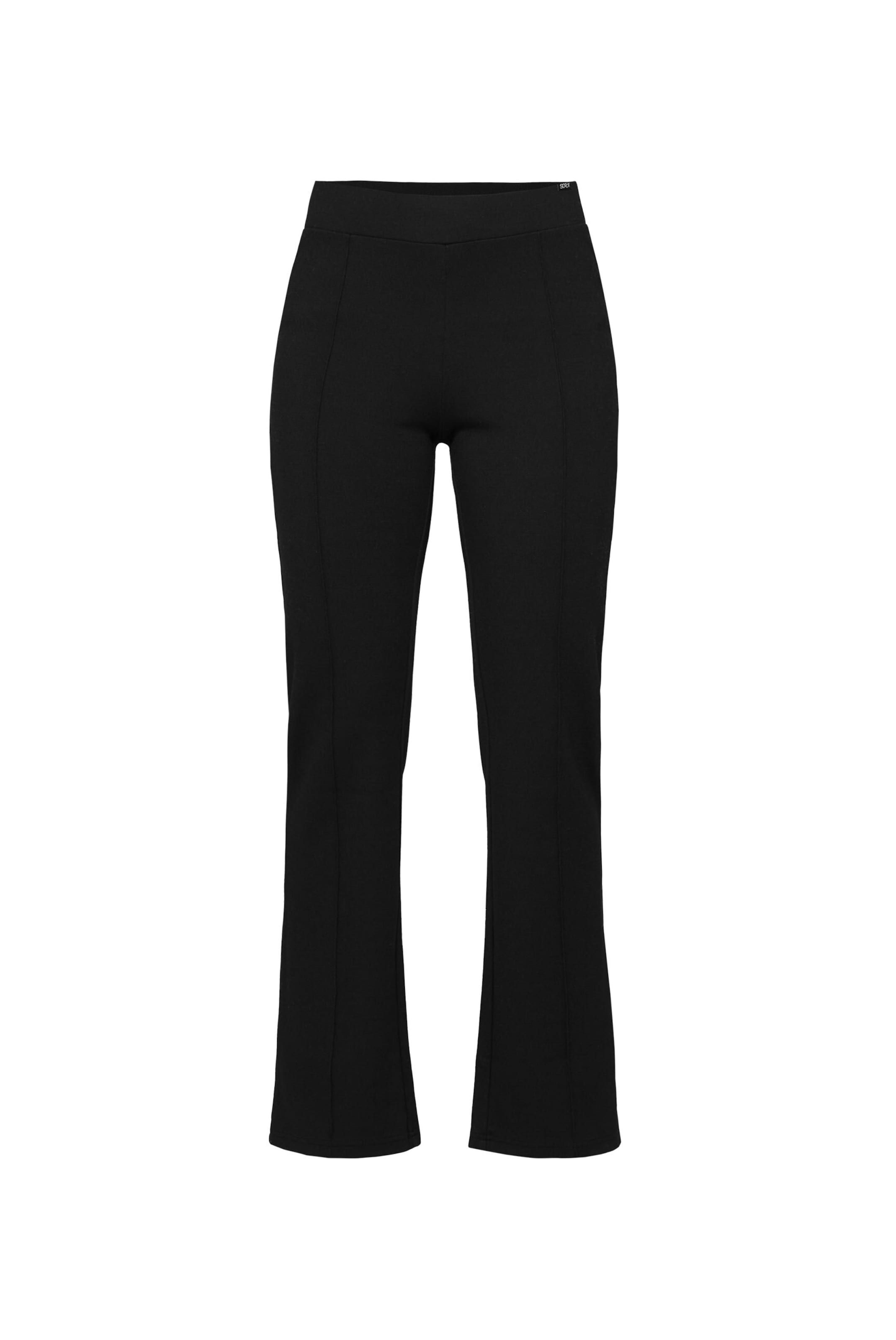 Soccx Slimfit Flared Jerseyhose mit Biese in Schwarz: Vorderseite