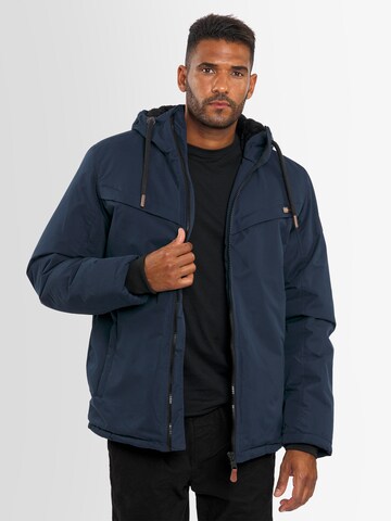Alessandro Salvarini Winterjas in Blauw: voorkant