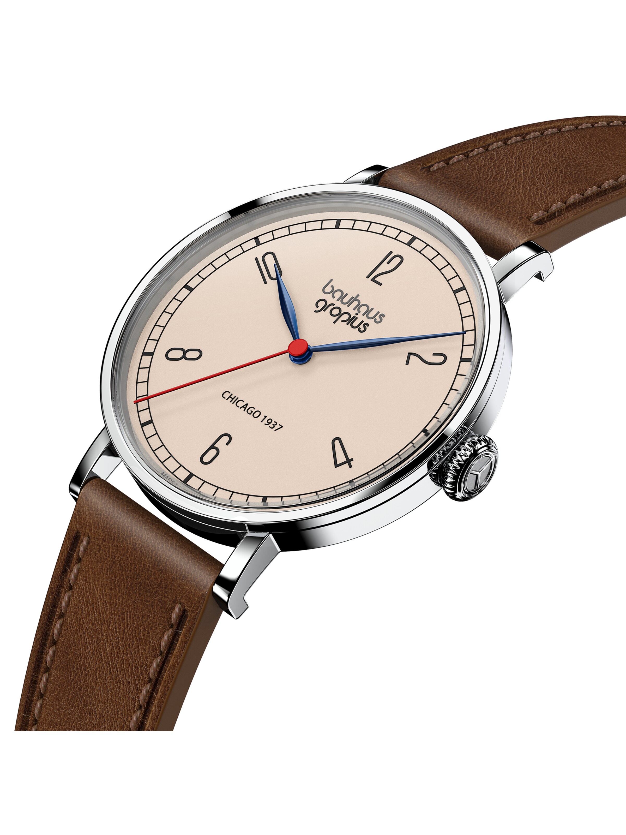 WALTER GROPIUS Analog Watch 'CHICAGO' in Beige