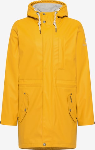Schmuddelwedda Between-Seasons Coat in Yellow: front