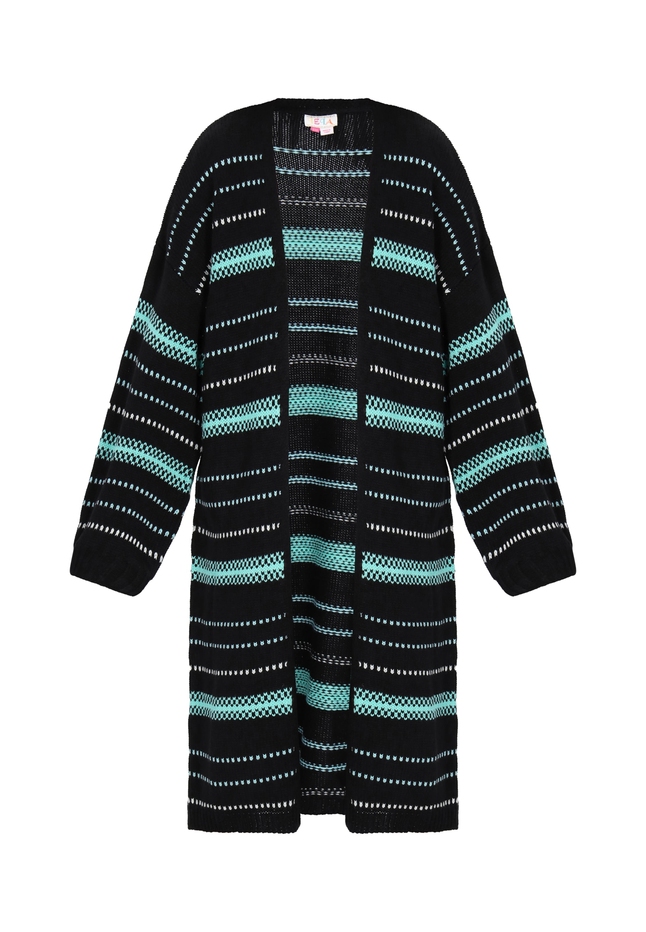 Geacă tricotată de la IZIA pe negru: față