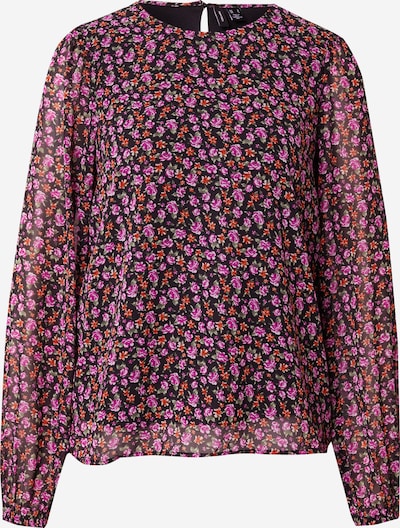 VERO MODA Blouse 'HOLLY' in de kleur Groen / Pink / Rood / Zwart, Productweergave