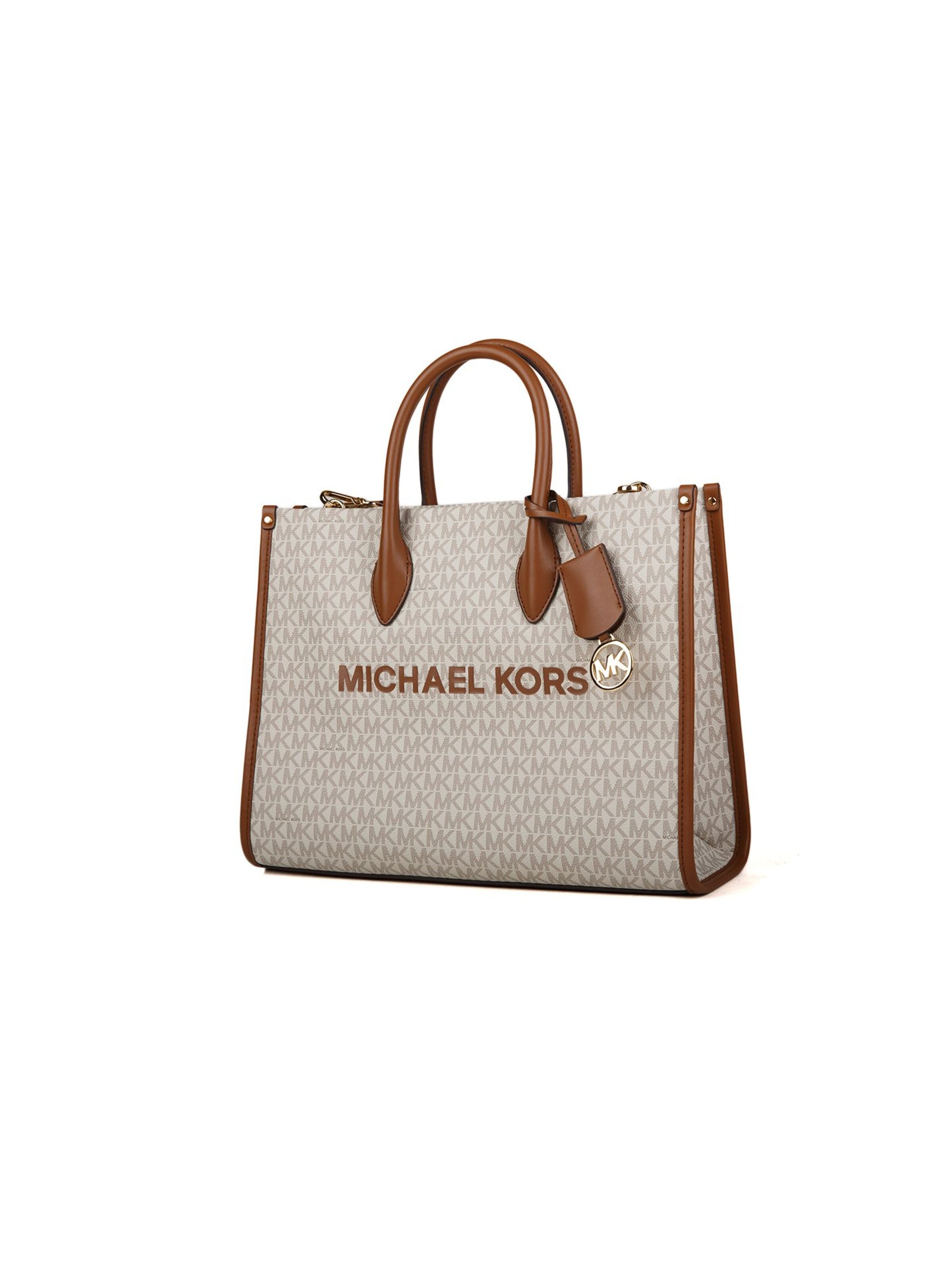 Michael Kors Handtas 'Mirella Medium Signature Logo Tote Bag' in Beige