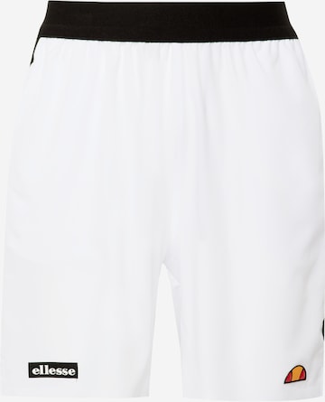 ELLESSE Regular Workout Pants 'Steady' in White: front