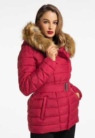 faina Winter Jacket in Red: front