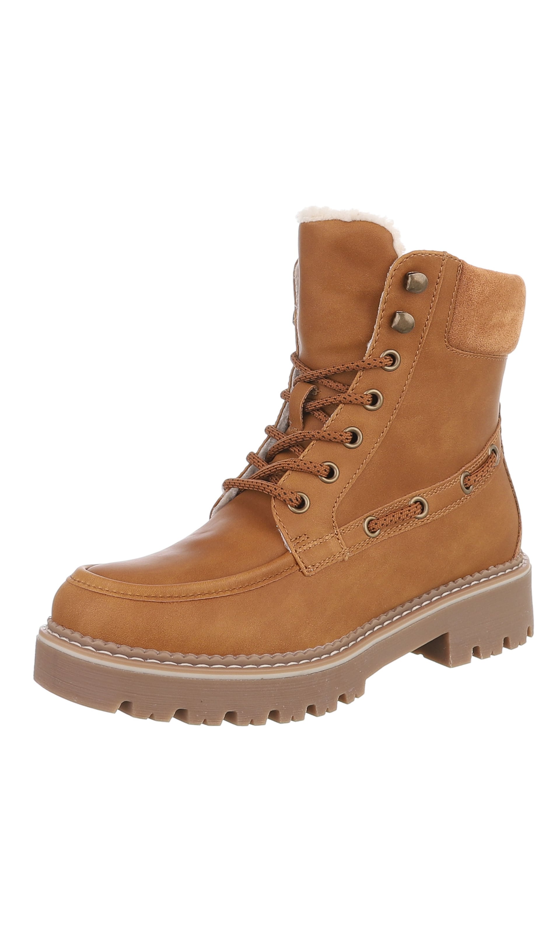 Ital-Design Stiefelette in Braun: Vorderseite