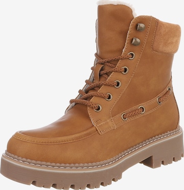 Ital-Design Stiefelette in Braun: Vorderseite