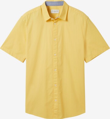 TOM TAILOR Comfort fit Button Up Shirt in Yellow: front