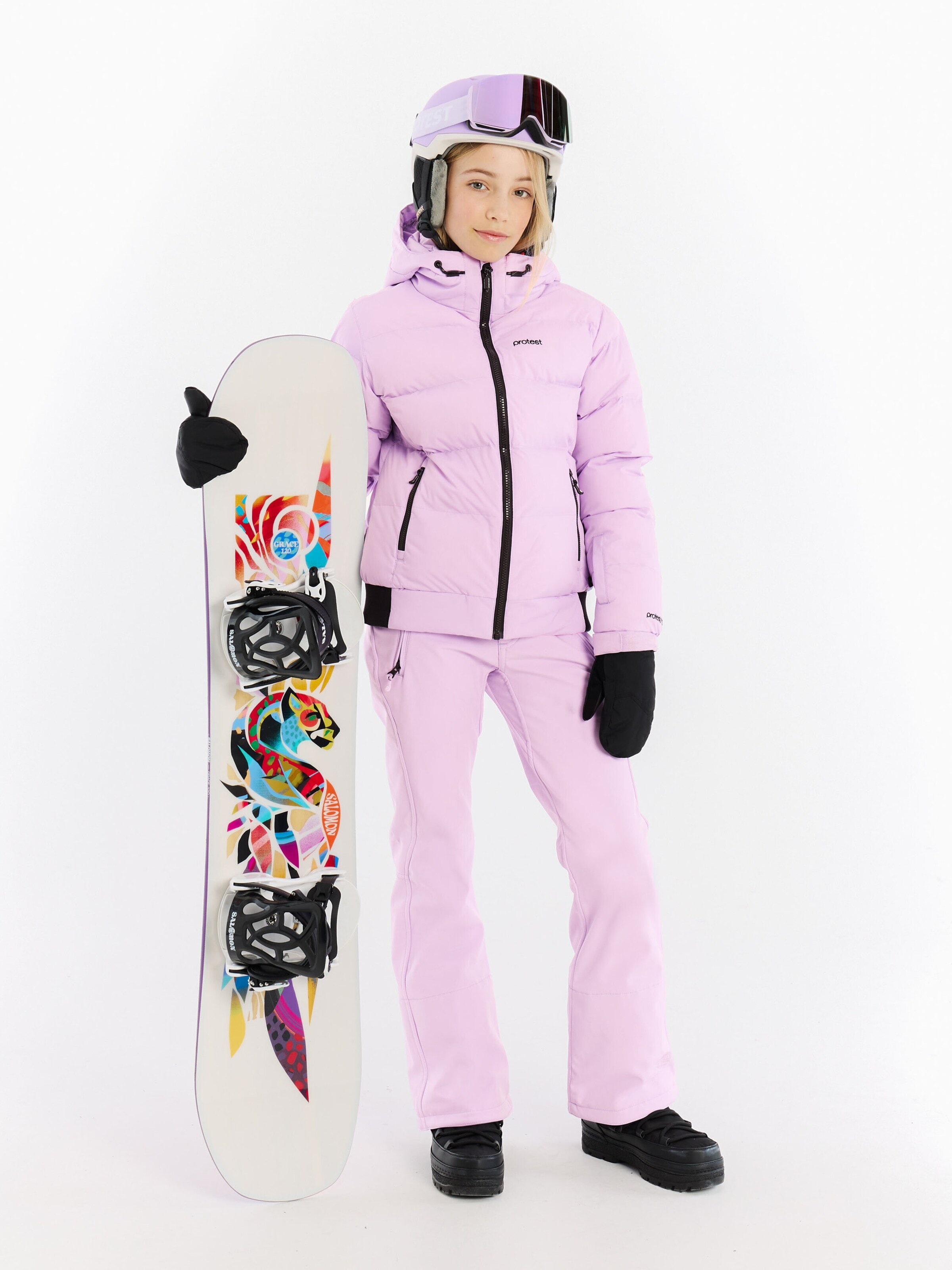 PROTEST Athletic Jacket 'PRTELINY JR' in Purple