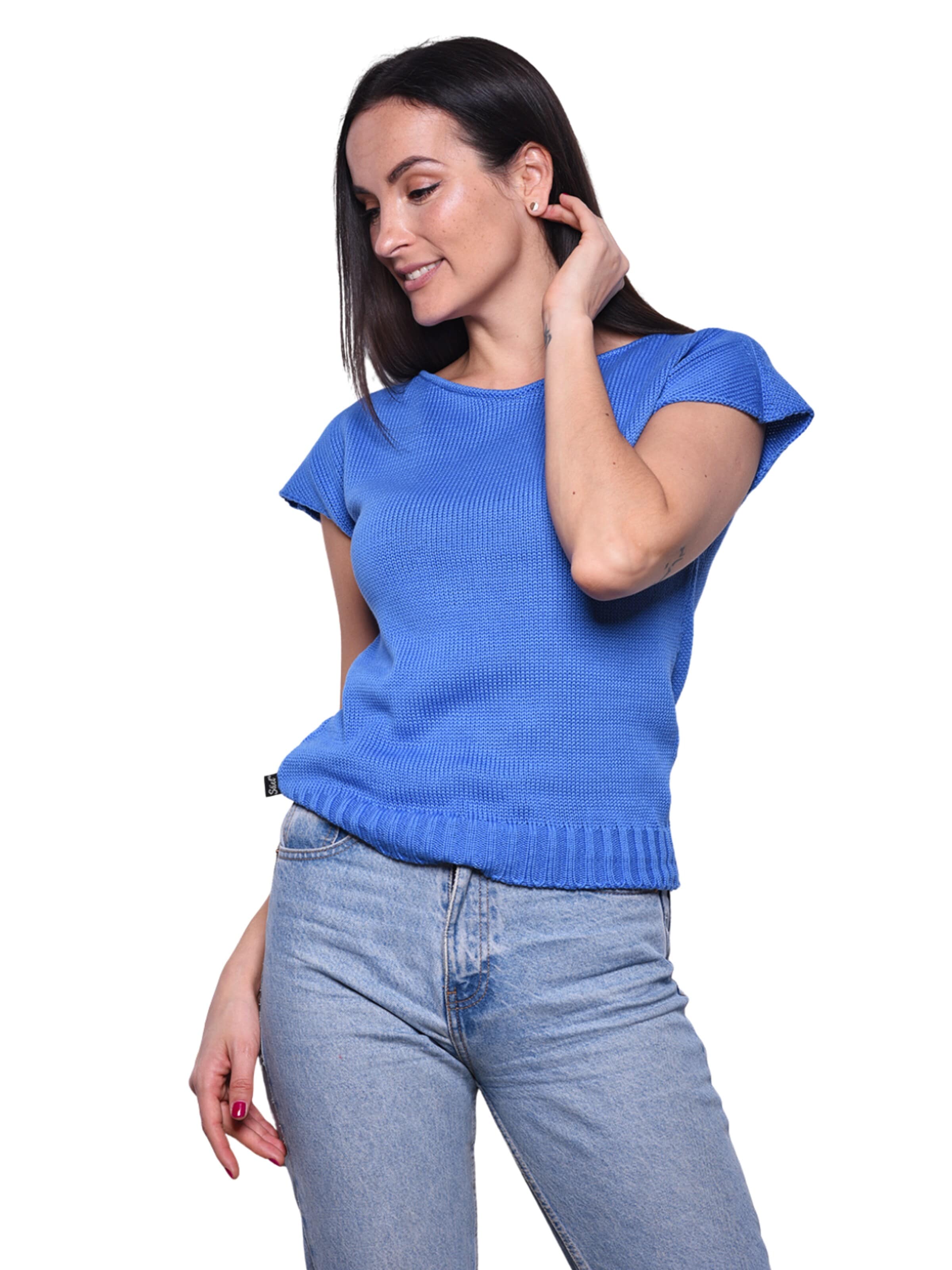 Süel knitwear Knitted top 'Carlos' in Blue