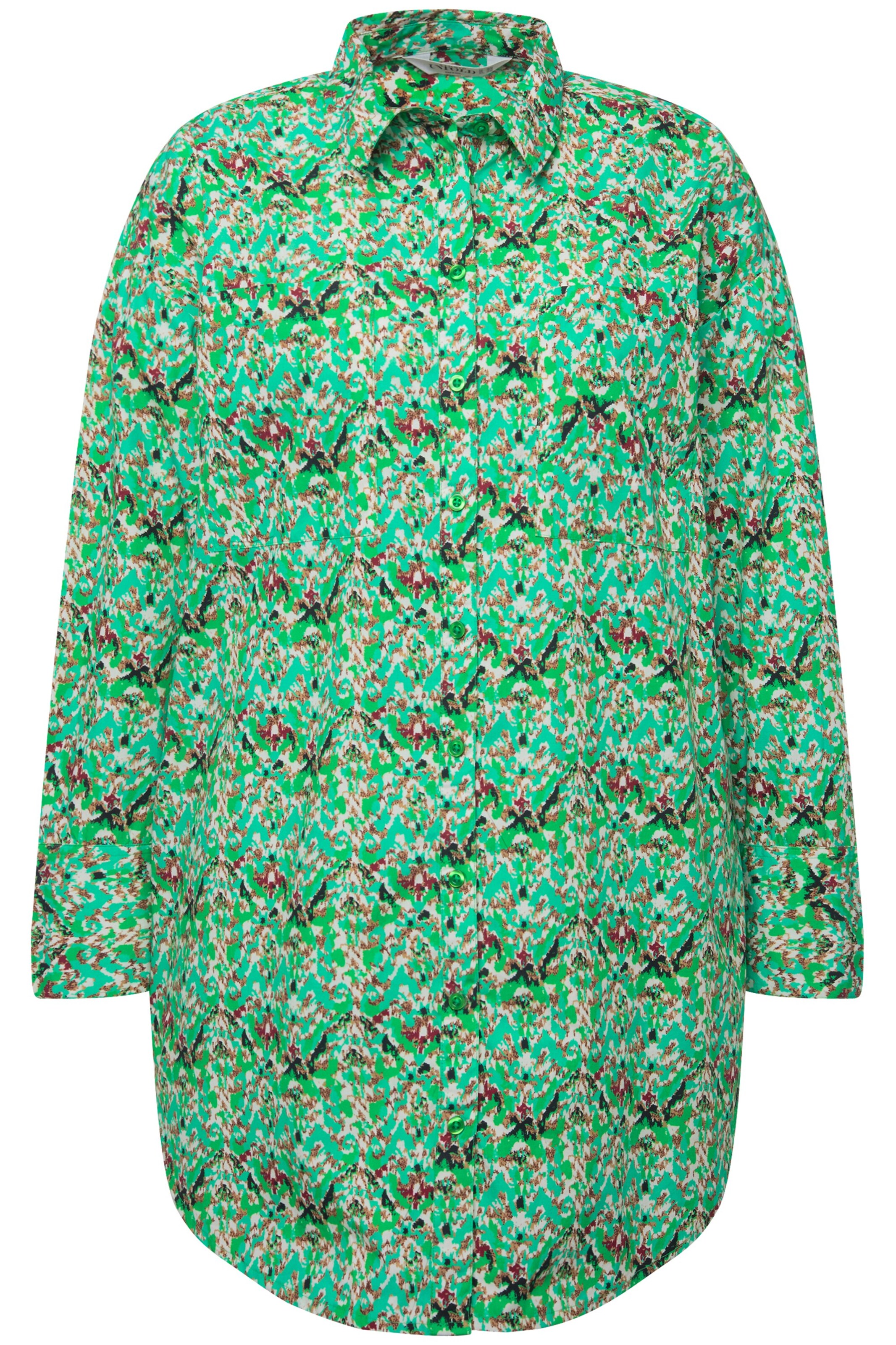 Studio Untold Blouse in Brown / Green / Lime / White, Item view