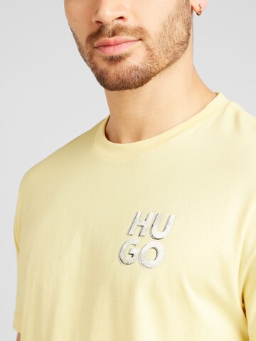 HUGO Shirt 'Detzington241' in Yellow