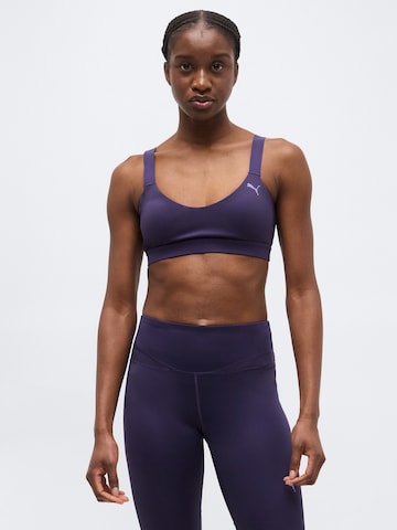 PUMABustier Sportski grudnjak 'PWRSHAPE SHINE' - ljubičasta boja: prednji dio