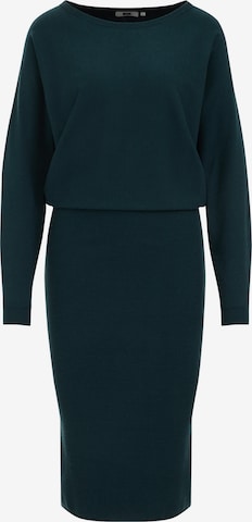 WE Fashion Pletena obleka | zelena barva: sprednja stran