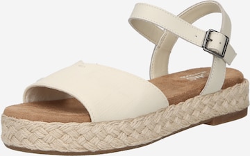 Sandales TOMS en blanc : devant