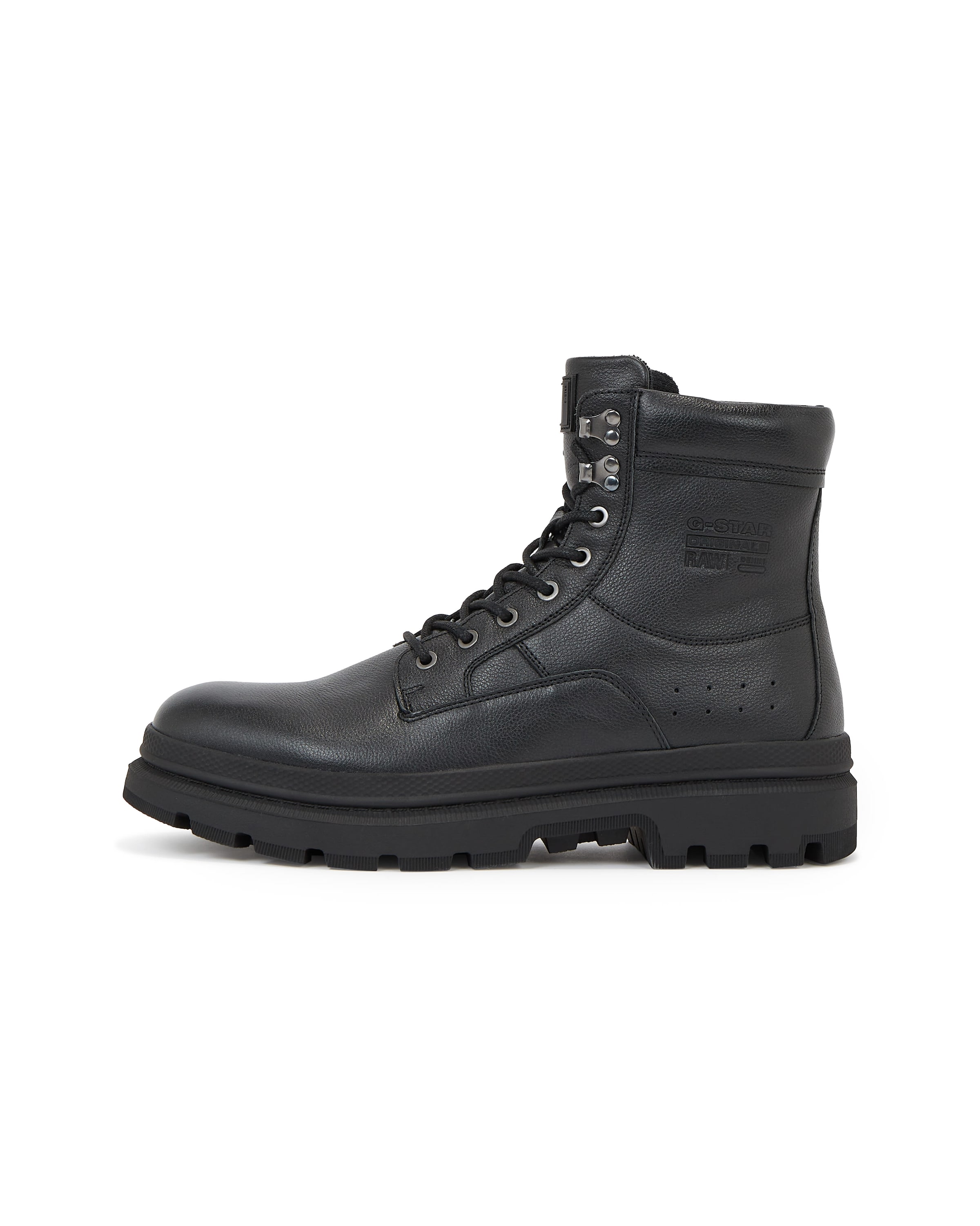 G-STAR Boot - 'Arron High Leather Boots' in Schwarz: Vorderseite