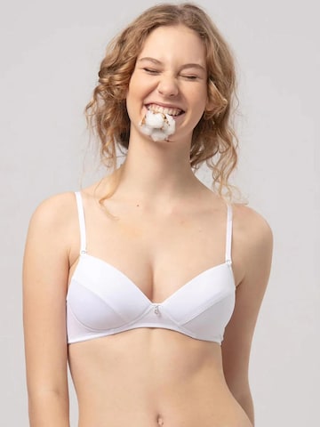 Key T-shirt Bra 'Biustonosz TBC 122' in White