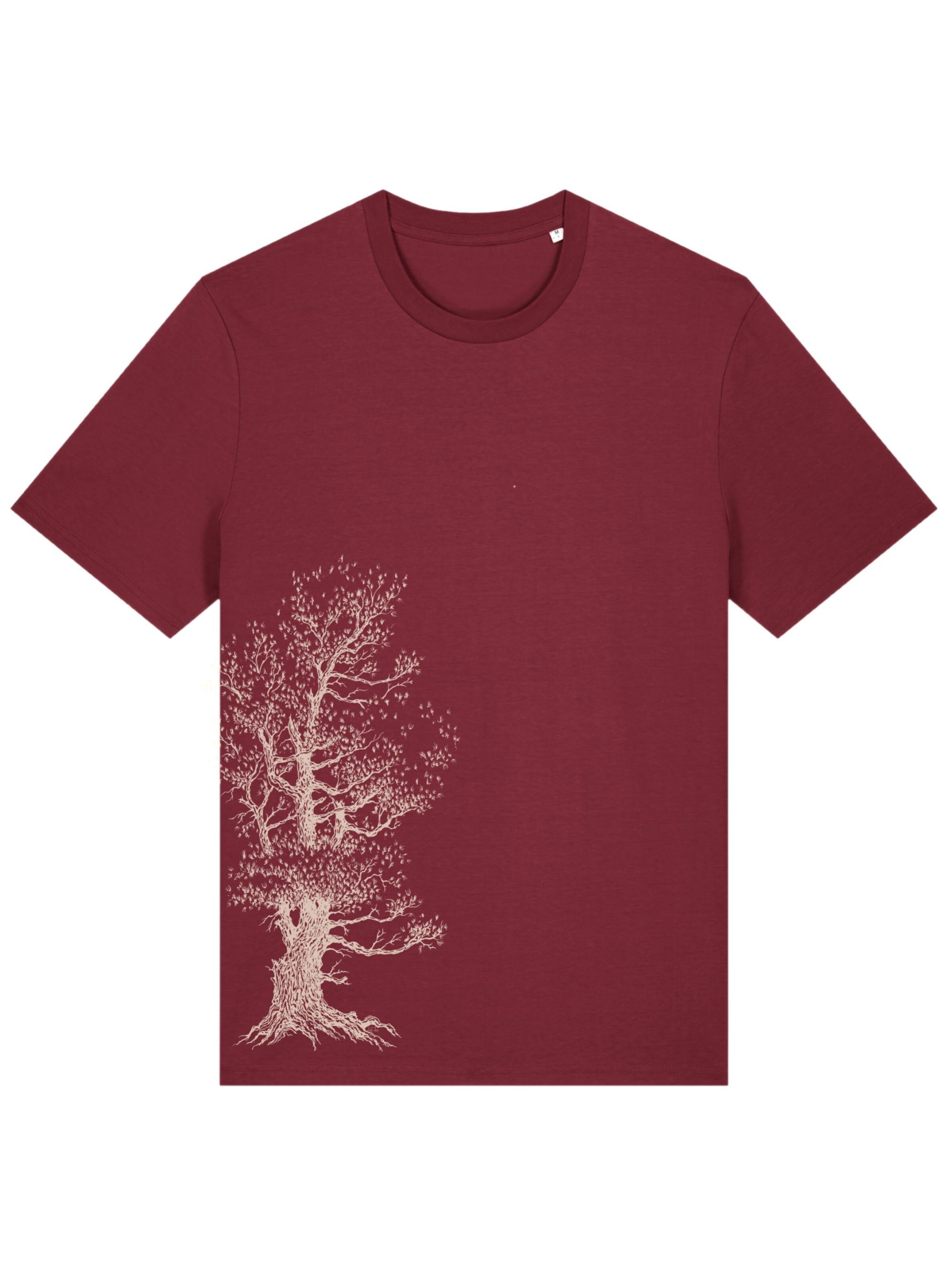 Life-Tree Shirt 'Organic Fairwear Pine Tree' in Red: front