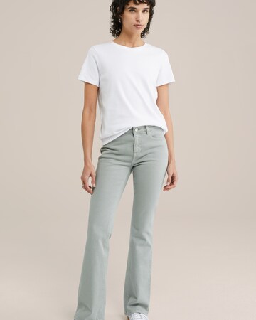 WE Fashion Bootcut Jeans i grön