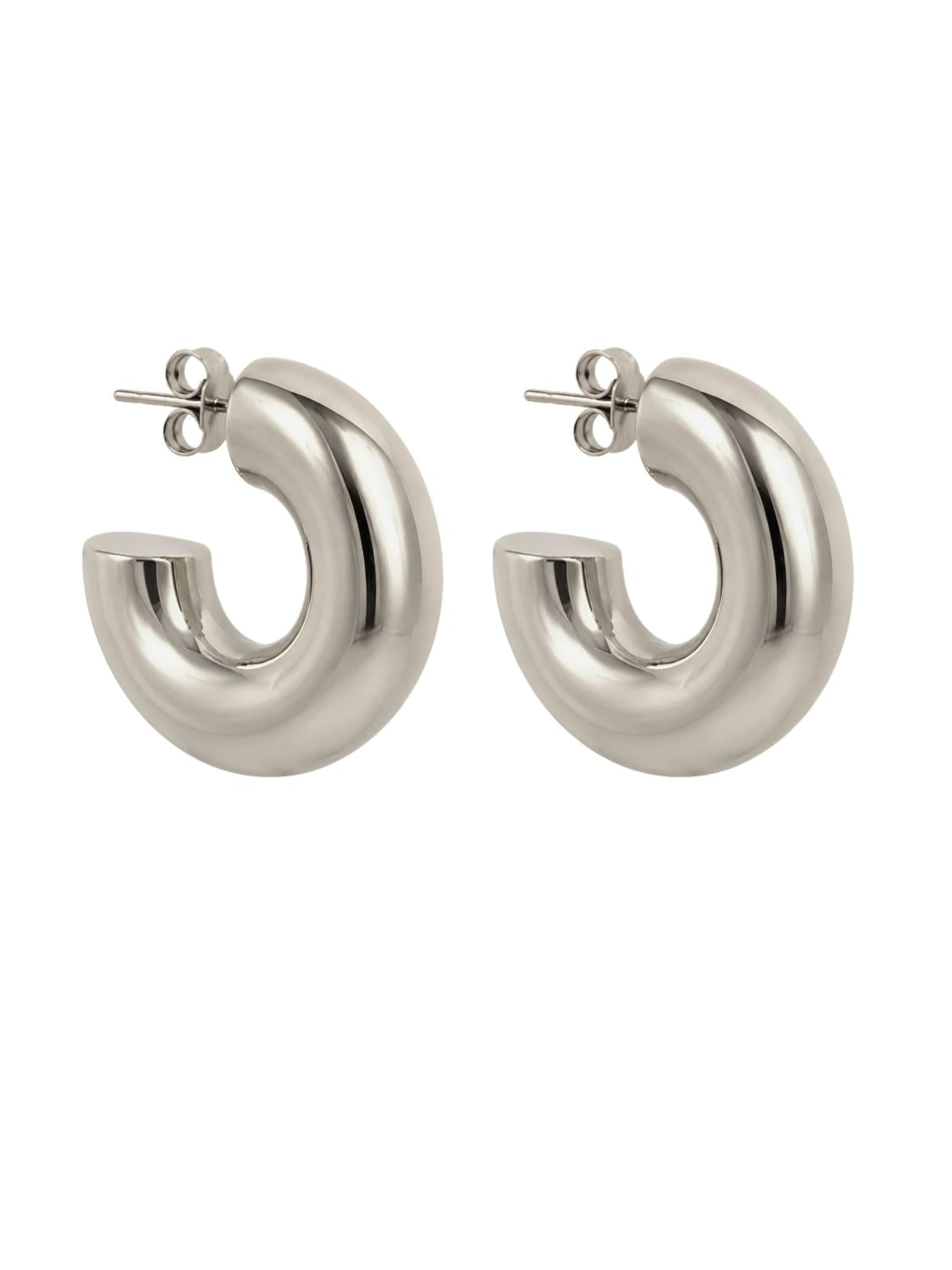 Fräulein Wunder - Pendientes 'Alex' en plata: frente