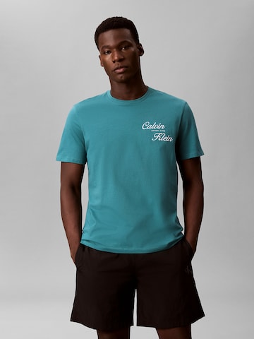 Calvin Klein Jeans Regular Shirt in Groen: voorkant