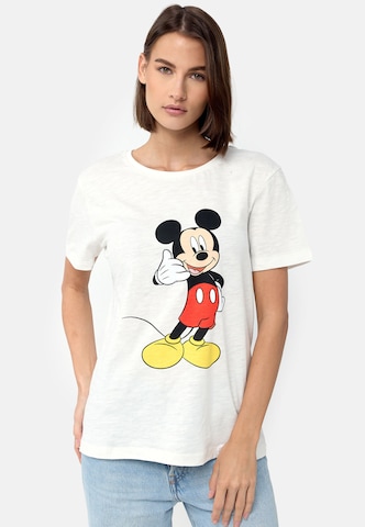 Recovered Shirt 'Mickey Mouse Phone' in Beige: voorkant