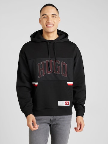 HUGO Sweatshirt 'Danody' in Black: front