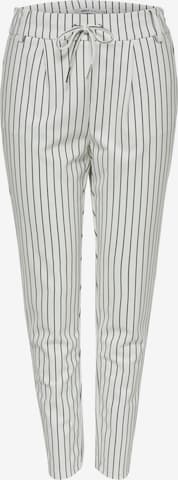 ONLY - Slimfit Pantalón plisado 'Poptrash' en blanco: frente