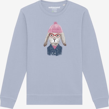 Sweat-shirt ' Hase ' Watapparel en bleu : devant