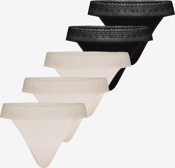 Mey String 'Modal Lace' in Braun: Vorderseite