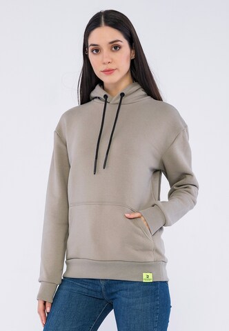Sweat-shirt Giorgio di Mare en beige : devant
