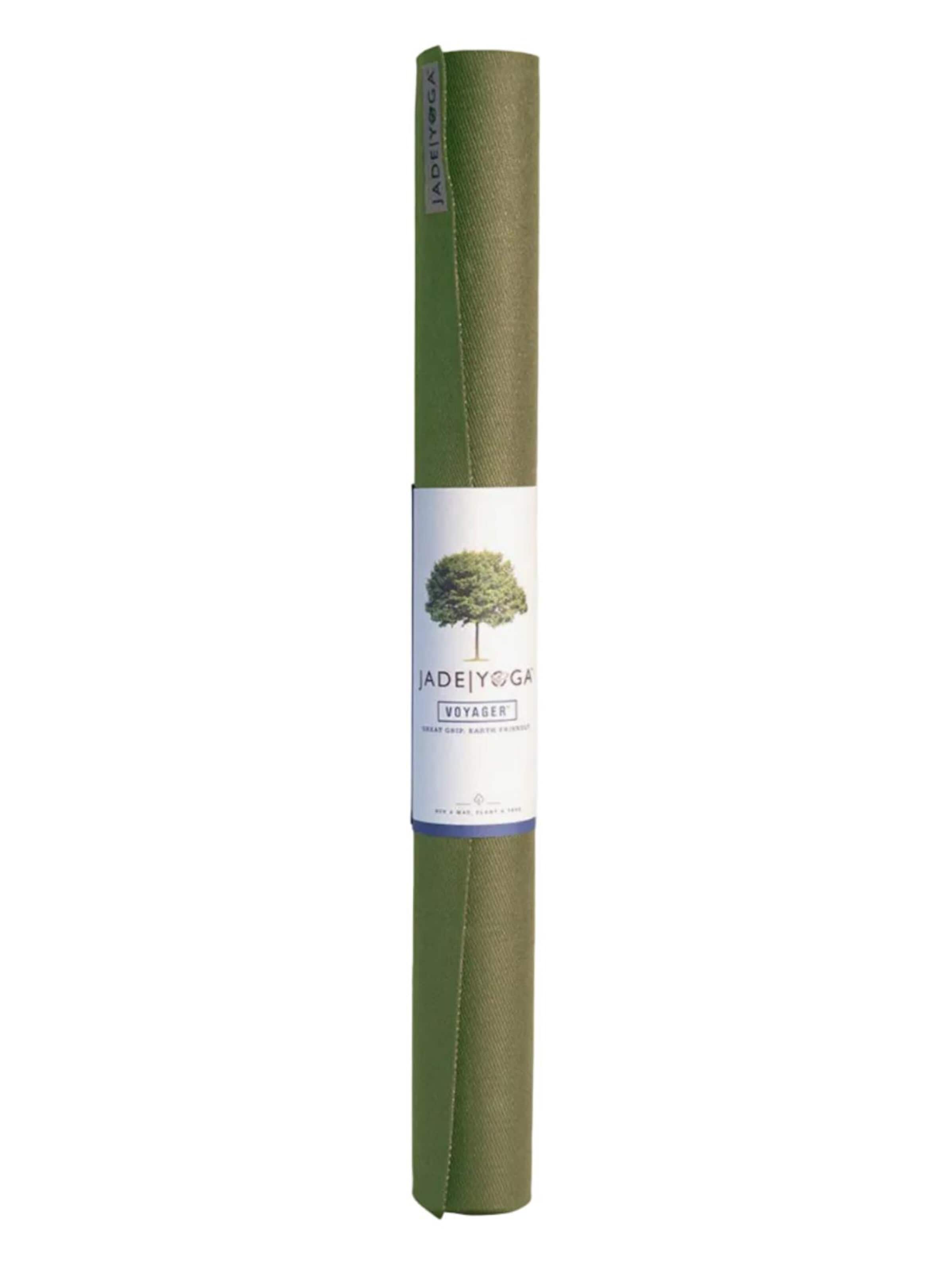 JADEYOGA Mat 'Voyager' in Green: front