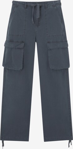 Pull&Bear Loosefit Cargobroek in Grijs: voorkant