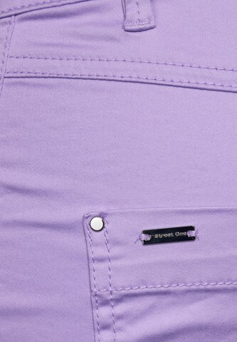 STREET ONE Slim fit Chino Pants in Purple