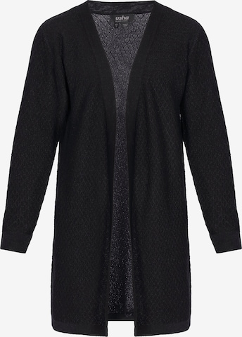 Cardigan 'Classic' usha BLACK LABEL en noir : devant