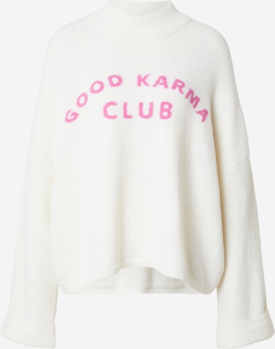 Megztinis iš OH APRIL, spalva – šviesiai rožinė / balta, Prekių apžvalga