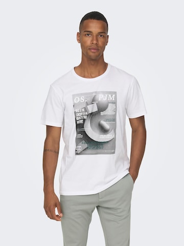 Only & Sons Koszulka 'TODD' w kolorze biały: przód