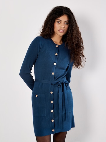 Apricot Knit dress in Green: front
