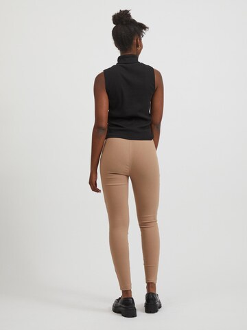 VILA Skinny Leggings 'Laura Lou' i beige