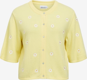 OBJECT Strickjacke 'OBJTHESS' in Gelb: Vorderseite