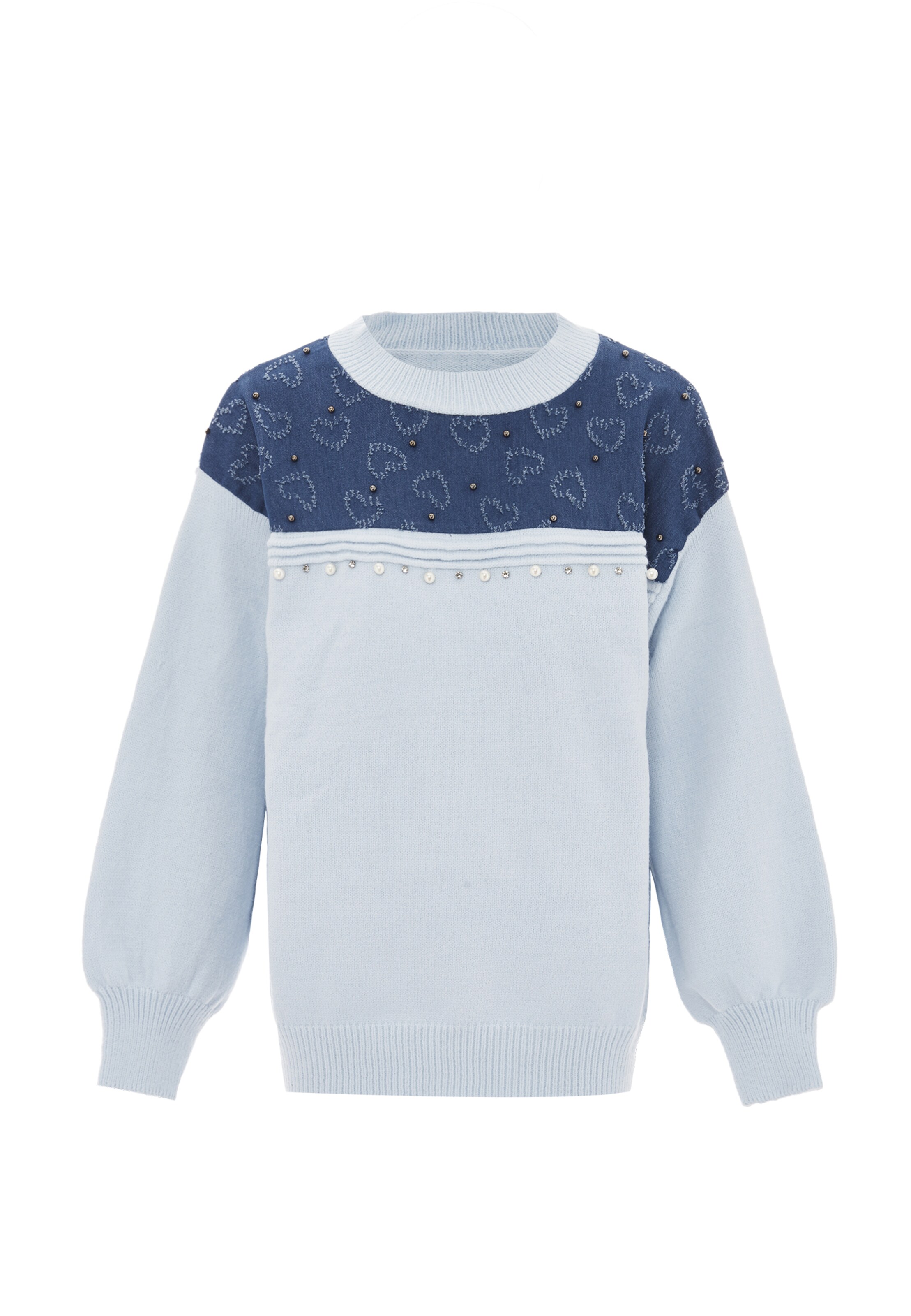 Pull-over SANIKA en bleu : devant