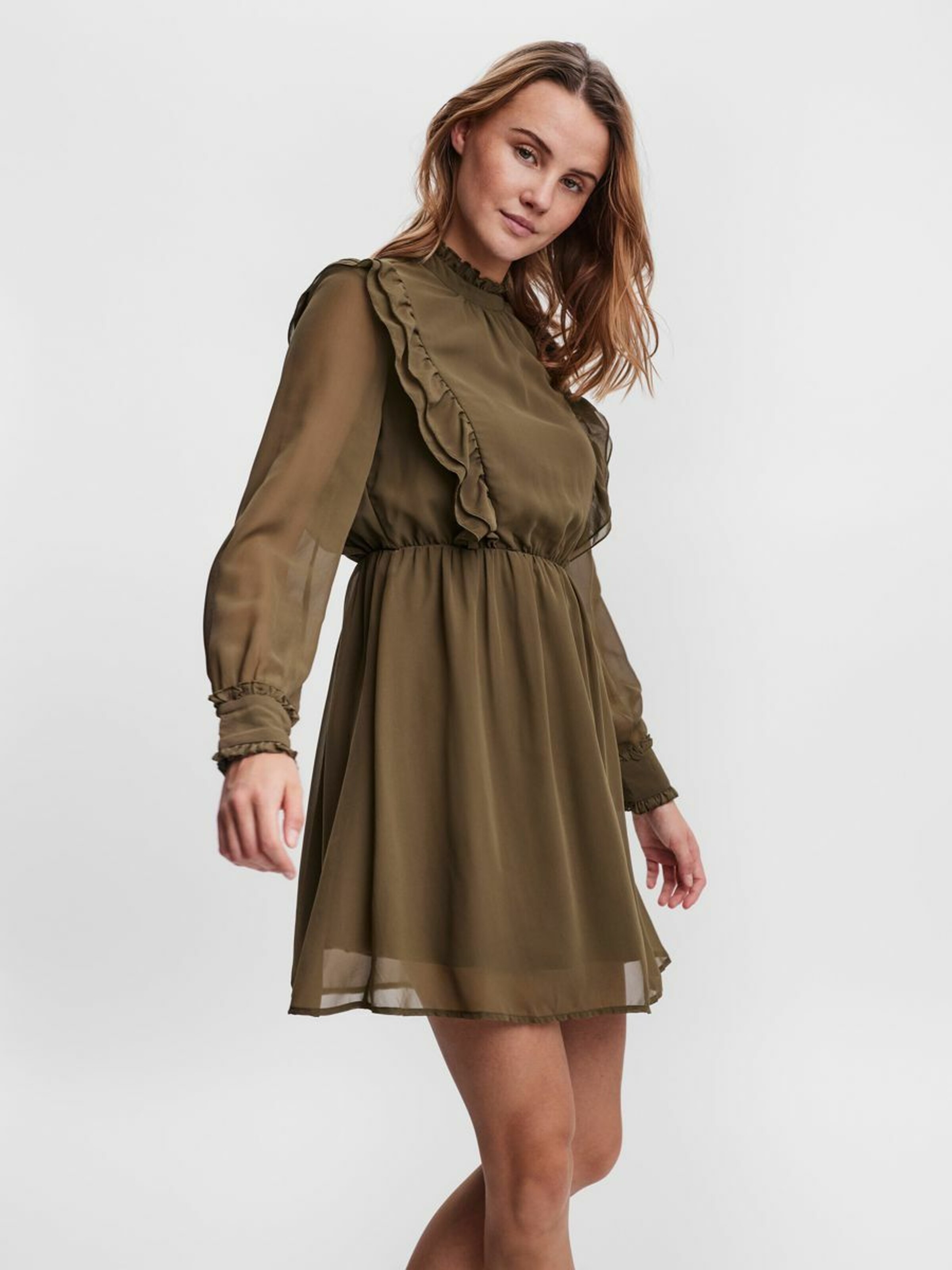 Frauen Kleider VERO MODA Kleid in Oliv - ZL15922 Frauen Kleider VERO MODA Kleid in Oliv - ZL15922
