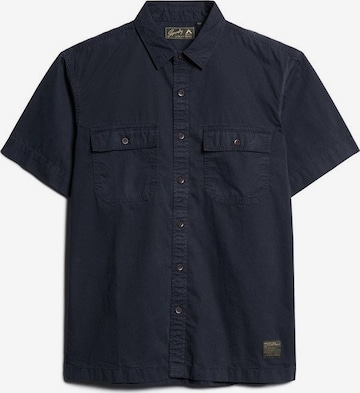 Superdry Regular fit Button Up Shirt in Blue: front