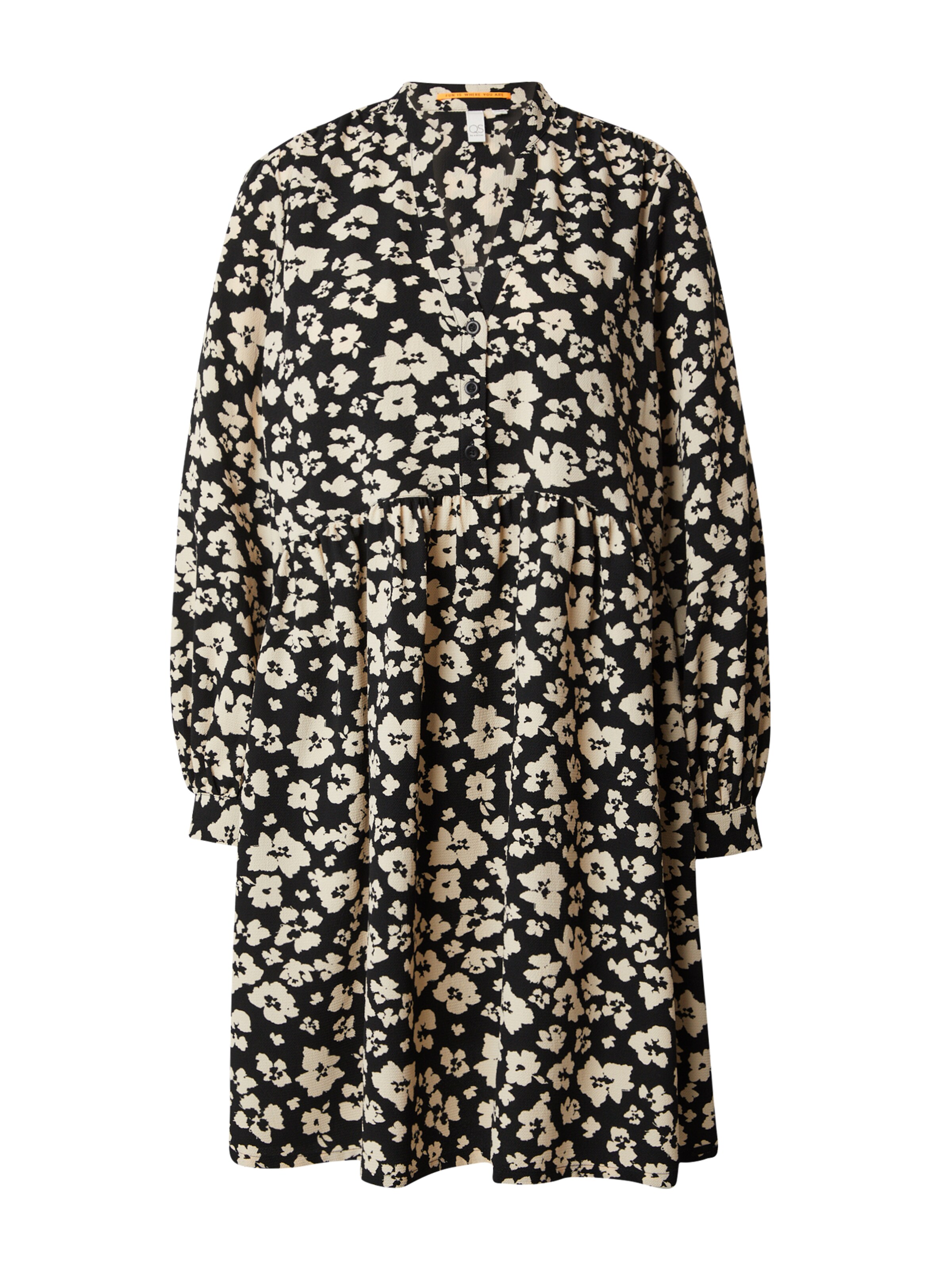 QS Blousejurk in Zwart: voorkant