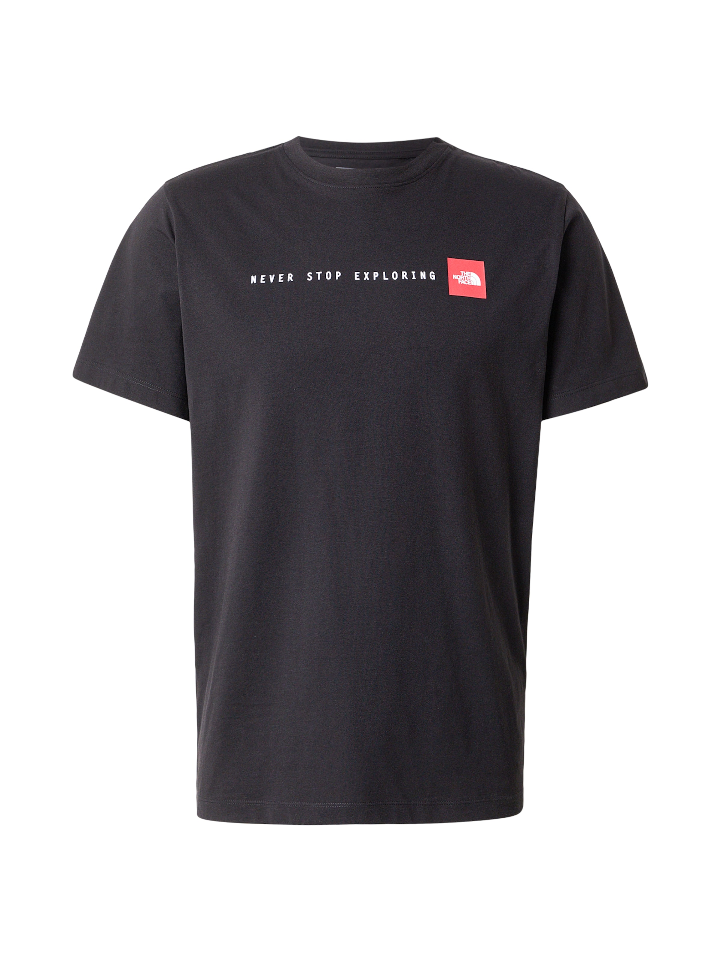 T-Shirt 'NEVER STOP EXPLORING' THE NORTH FACE en noir : devant